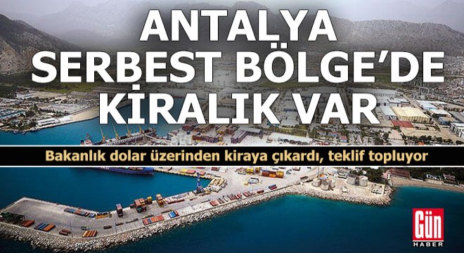 Antalya Serbest Bölge'de bakanlıktan kiralık bina...