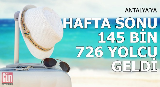 Antalya'ya hafta sonu 145 bin 726 yolcu geldi