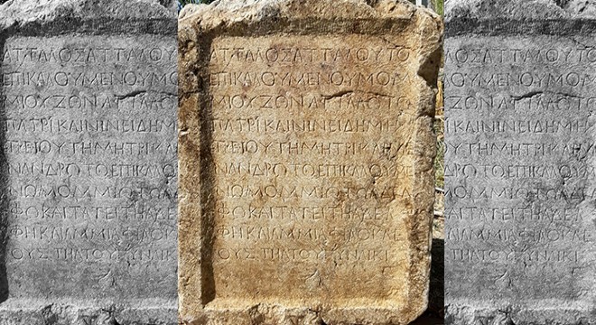 Isparta'da 1800 yıllık kitabe ele geçirildi