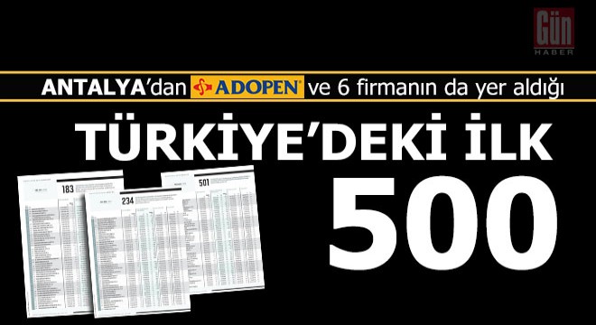 İşte Türkiye'nin ilk 500'ü