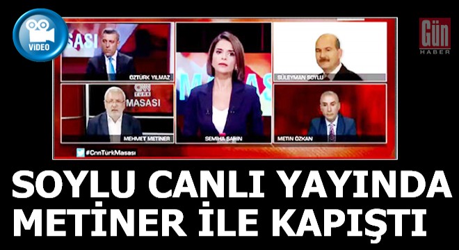 Soylu, canlı yayında AKP'li Metiner ile kapıştı