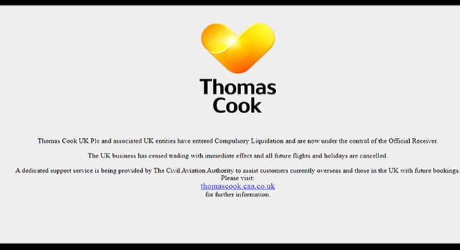 Thomas Cook, tasfiye sürecini internetten duyurdu