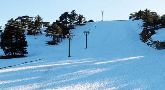 Yeterli kar yağmayınca, Salda'da kayak sezonu açılamadı