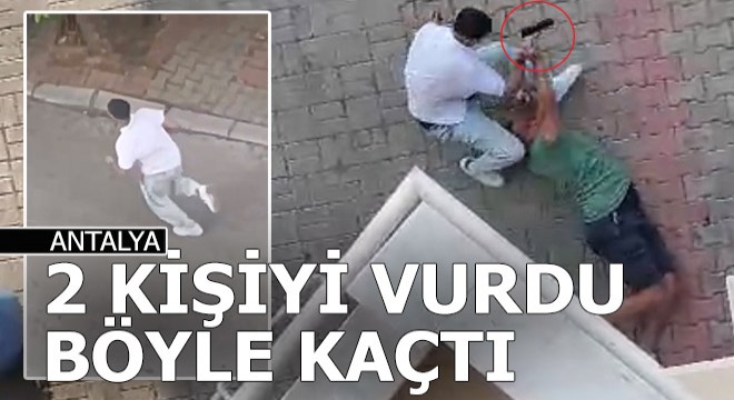 2 kişiyi ayrı ayrı yerlerde tabancayla vurdu, kaçtı