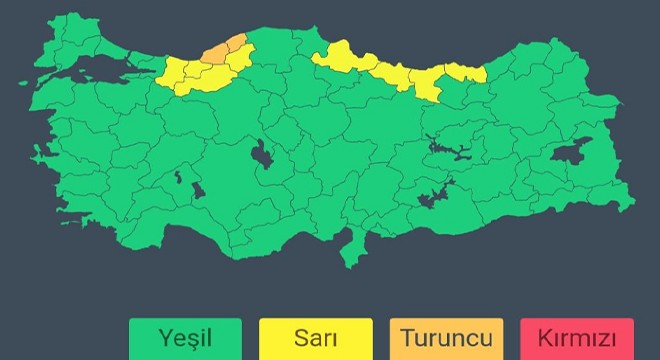 AFAD, 2 ile turuncu, 5 ile sarı kodlu yağış uyarısı yaptı