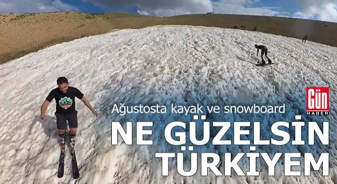 Ağustosta kayak ve snowboard