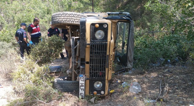 Alanya'da safari cipi devrildi; 1 ölü, 3 yaralı