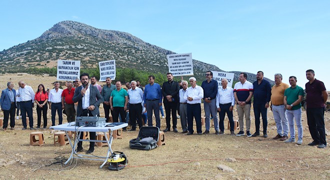 Antalya Korkuteli'de merada GES eylemi