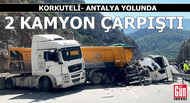 Antalya'da 2 kamyon çarpıştı: 2 yaralı