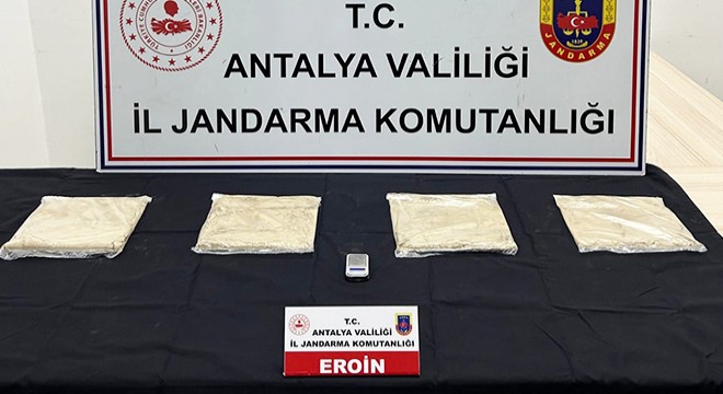 Antalya'da 2 kilo 100 gram eroin ele geçirildi