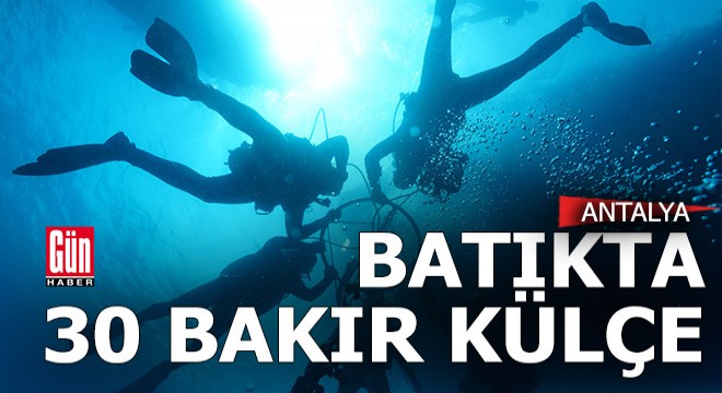 Antalya'da 3 bin 600 yıllık batıkta 30 bakır külçe bulundu