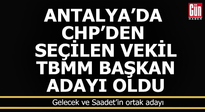 Antalya'da CHP'den seçildi Gelecek ve Saadet'in ortak adayı oldu