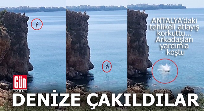 Antalya'da ele ele tutuştular denize böyle çakıldılar