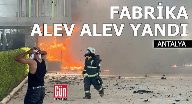 Antalya'da fabrika alev alev yandı