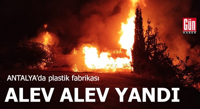 Antalya'da plastik fabrikası alev alev yandı