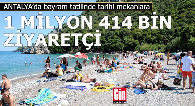 Antalya'da tarihi mekanlara 1 milyon 414 bin ziyaretçi