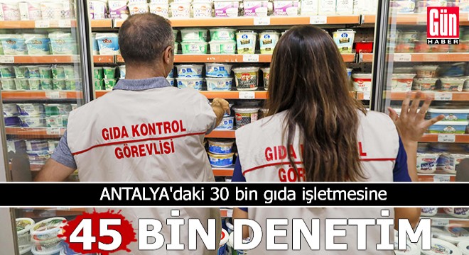 Antalya'daki 30 bin gıda işletmesine 1 ayda 45 bin denetim