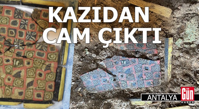 Antalya'daki kazıda MS 5'nci Yüzyıl'a ait cam kaplamalar bulundu