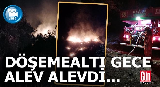 Antalya'nın Döşemealtı ilçesi gece alev alevdi...