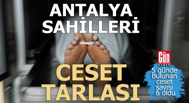 Antalya sahilleri ceset tarlasına döndü