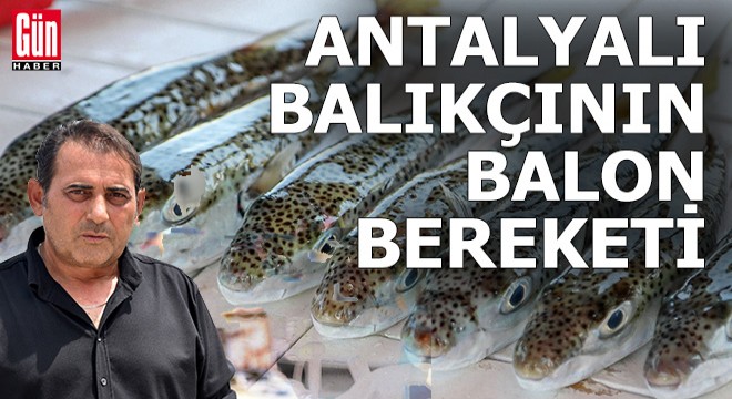 Antalyalı balıkçının balon bereketi