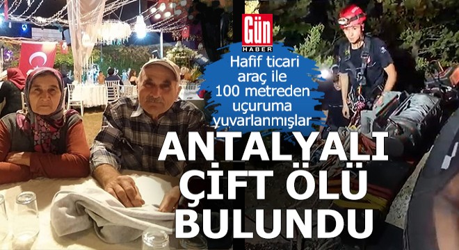 Antalyalı çift ölü bulundu