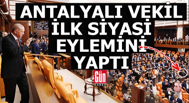 Antalyalı vekil ilk siyasi eylemini Erdoğan'a karşı yaptı