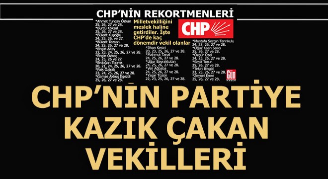 CHP'de kim kaç dönemdir vekillik yapıyor?