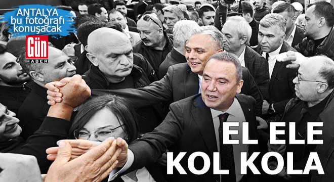 CHP'li adaylar Uysal'ın açılışında el ele, kol kola, omuz omuza...