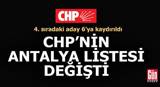 CHP'nin Antalya aday listesi değişti