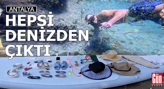 Denize düşürülen eşyaları çıkardılar