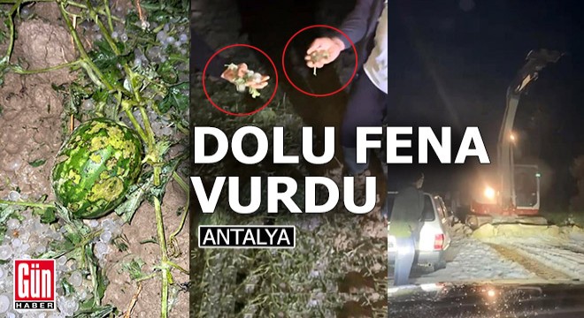 Dolu gece yarısı tarım alanlarını vurdu