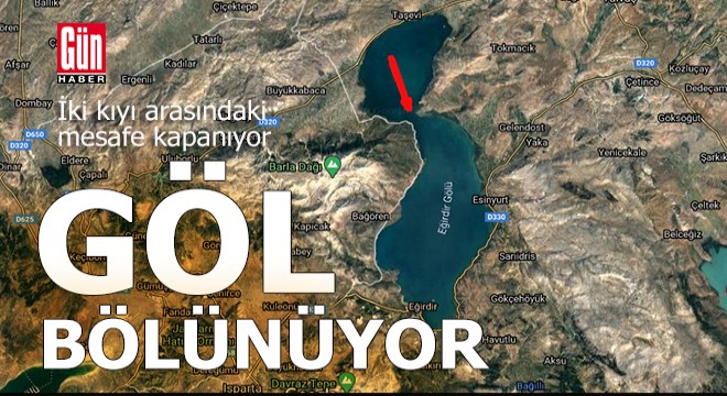 Eğirdir Gölü ikiye bölünüyor