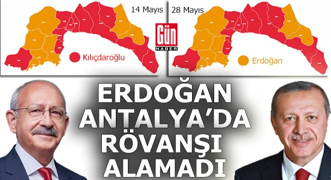 Erdoğan Antalya'da rövanşı da alamadı