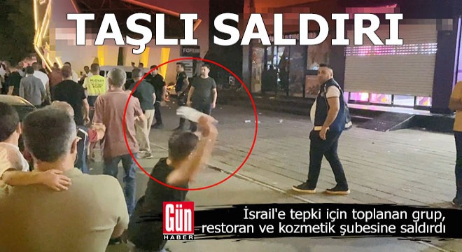 Haniye protestosu yapan grup dükkanlara saldırdı