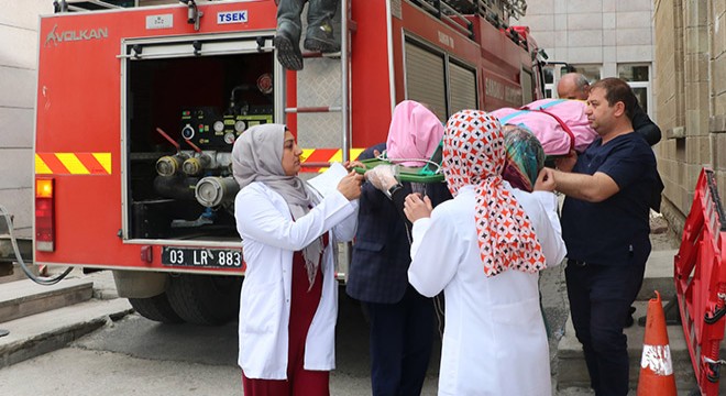 Hastanede yangın tatbikatı