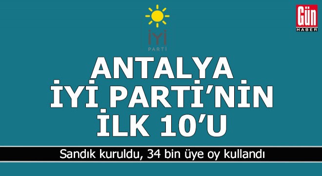 İYİ Parti üyeleri Antalya'da ilk 10 vekil adayını belirledi