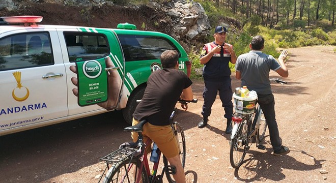 Jandarmadan Antalya'da ormanlık alanları kullananlara bilgilendirme