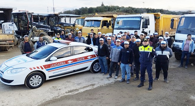 Jandarmadan belediye personeline trafik eğitimi