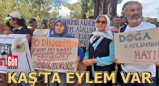 Kaş'ta eylem var