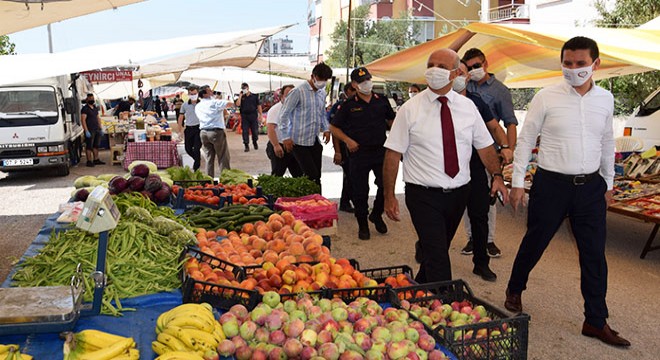 Kaymakam Kolsuz'dan koronavirüs denetimi