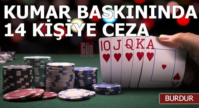 Kumar baskınında 14 kişiye, 57 bin 575 TL ceza