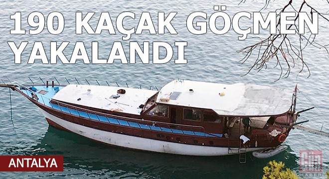 Kumluca'da 190 kaçak göçmen yakalandı