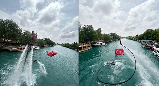 Manavgat Irmağı'nda su gösterisi