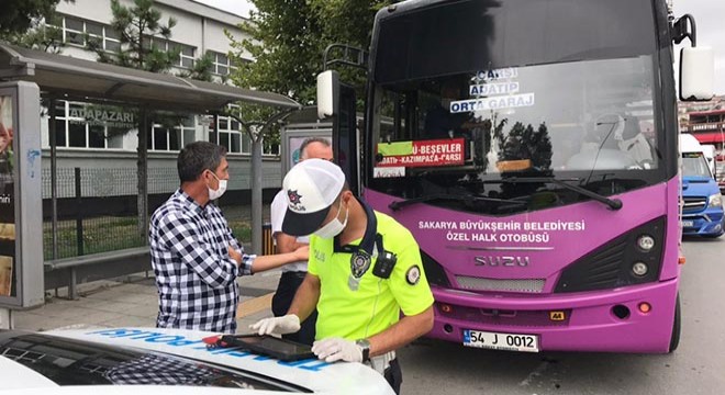 Maske takmayanlar hakkında tutanak tutuldu