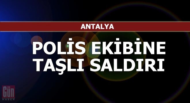 Polis ekibine taşlı saldırı: 1 polis yaralı