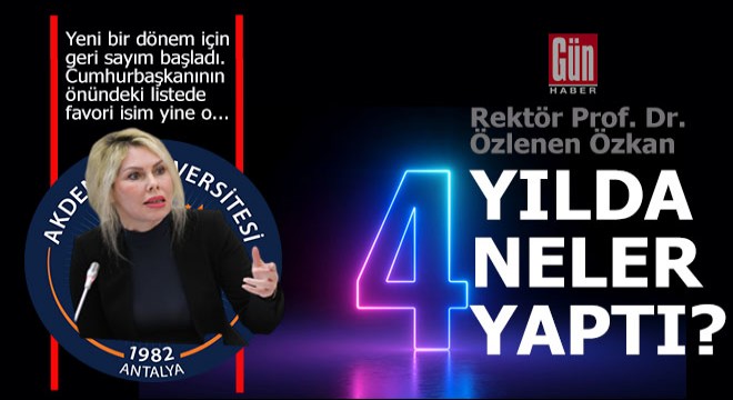 Rektör Özkan, görevdeki 4 yılını değerlendirdi