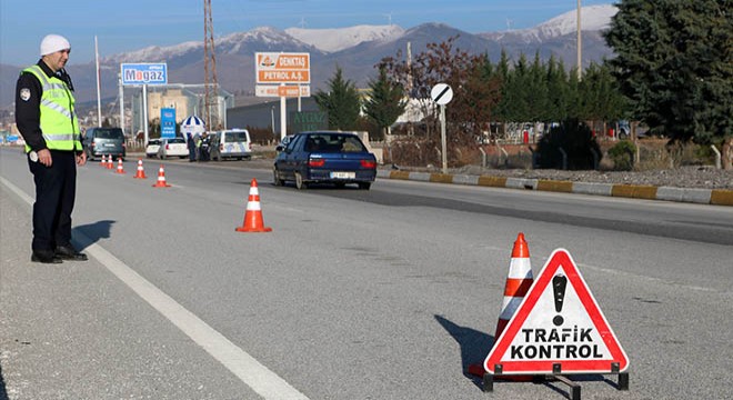 Sandıklı'da drone destekli trafik denetimi