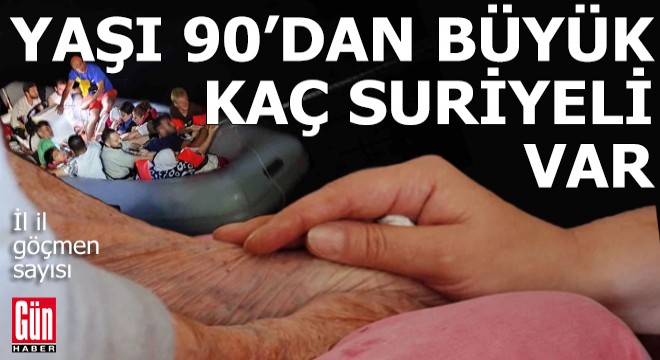 Yaşı 90'ın üzerinde kaç Suriyeli var?