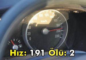 Hız göstergesi 191'de takılı kaldı